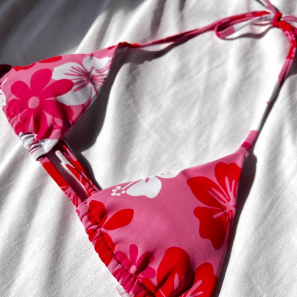 Shein - 3-Piece Pink Floral Bikini Set - Picture 2 of 10